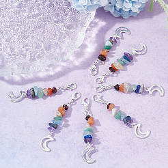 20 шт. подвеска с натуральными драгоценными камнями на тему чакры HJEW-BBC0001-01