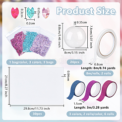 3 sachet de cabochons pétales en plastique PVC&nbsp;DIY-OC0015-59