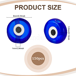 150шт ручной работы сглаз бусины лэмпворк LAMP-ME0001-17