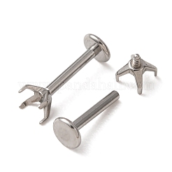 304 Edelstahl-Krappenfassungen für Ohrringe&nbsp;SA-CBA8B85-11B-02