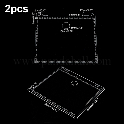 アクリルバスケットボトムス  かぎ針編みのバスケットベース  編み物用  透明  26x30x0.2cm&nbsp;DIY-WH0258-92