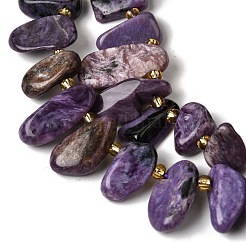 Естественно чароитовыми бисер пряди&nbsp;G-P604-A29-01