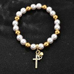 Латунь браслеты простирания BJEW-C098-07A