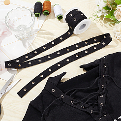 6.25 ярд хлопковой ленты с люверсами серебристого цвета OCOR-BC0006-75C