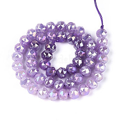 Антикоррозийные гальванические стеклянные бусины&nbsp;GLAA-N064-8mm-08