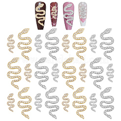 24 Stück 4 Stile Legierung Strass Cabochons&nbsp;MRMJ-OC0004-10