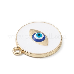 Emaille-Anhänger aus Legierung im Evil-Eye-Stil&nbsp;ENAM-K068-01G-02
