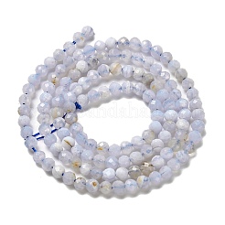 Натуральный голубой кружевной агат бисер нитей&nbsp;G-Z074-A01-01