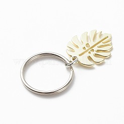 5 stücke monstera blatt legierung anhänger keychain&nbsp;X-KEYC-JKC00413