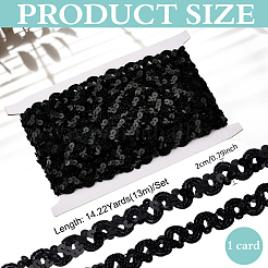 Отделка из волнистого полиэстерового кружева&nbsp;OCOR-WH0078-411C