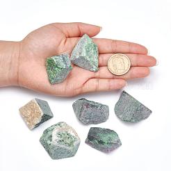 Необработанный необработанный натуральный рубин в гранулах зоизита G-F710-02