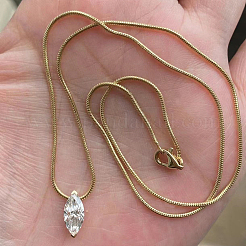 Женское ожерелье-цепочка с латунным паве из кубических цирконий&nbsp;TP6925