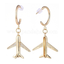 Латунные болтающиеся серьги EJEW-JE04112-01