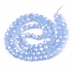 Abalorios de vidrio electroplate hebras&nbsp;EGLA-T019-07D