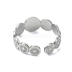 Кольца-манжеты из нержавеющей стали 304 в форме цветка солнца&nbsp;RJEW-M019-28P