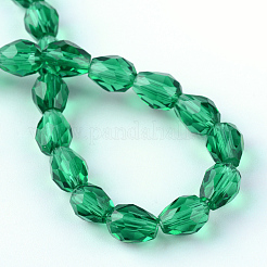 Chapelets de perles en verre transparent&nbsp;LS-GLAA-R024-6x8mm-10