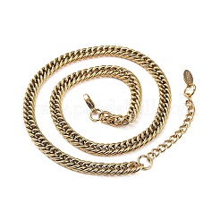 Ионное покрытие (ip) 304 нержавеющая сталь кубинское звено цепи ожерелье&nbsp;NJEW-D045-04G