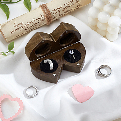 1 шт. Деревянное кольцо ко Дню святого Валентина магнитные подарочные футляры&nbsp;CON-PH0003-14