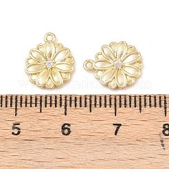 Латунные микропаве прозрачные кубические циркониевые подвески&nbsp;KK-G544-07G-02