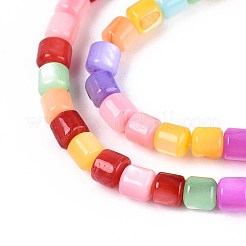 Окрашенные нити бусин из натуральных пресноводных ракушек SHEL-T020-56A