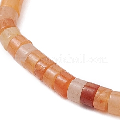 天然レッドアベンチュリンビーズストレッチブレスレット男性用女性用  内径：2インチ（5.1cm）&nbsp;BJEW-JB11670-02