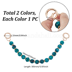 2 шт. 2 цвета 14 мм круглые смоляные бусины имитация драгоценных камней декоративные цепочки для сумок&nbsp;PURS-GA0001-01