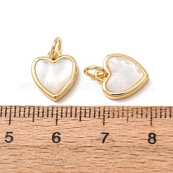 Anhänger aus Messing und naturweißen Muscheln&nbsp;SH-CBA2F11-18A-G