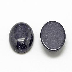 合成ブルーゴールドストーン青金砂石カボション  染め  オーバル  14x10x6mm&nbsp;G-R415-14x10-34