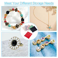 6 шт. 6 цвета искусственной кожи сумки для хранения ювелирных изделий на молнии&nbsp;ABAG-TA0001-72B