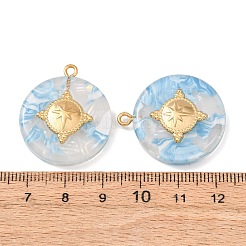 Pendentifs en résine en acier inoxydable 304&nbsp;STAS-F352-06A-03