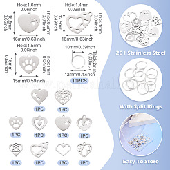 10 шт. 10 стиля подвески из нержавеющей стали 201&nbsp;STAS-TA0003-45