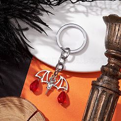 Брелок из сплава летучей мыши и стекла KEYC-JKC00856-03