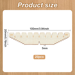 20 pièces stabilisateurs de mèche de bougie en bois&nbsp;WOOD-FG0001-47