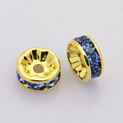 Perline distanziatori strass in ottone&nbsp;RB-A014-Z5mm-04G-NF