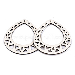 Неокрашенные натуральные деревянные большие подвески X-WOOD-N007-017