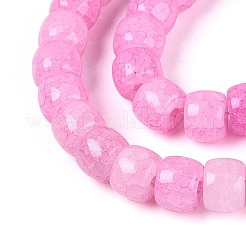 Выпечки нарисованные потрескивание стеклянные бусины пряди&nbsp;DGLA-N019-02A-03