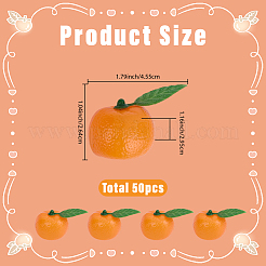 50шт пластиковая имитация оранжевой модели&nbsp;AJEW-SP0003-62
