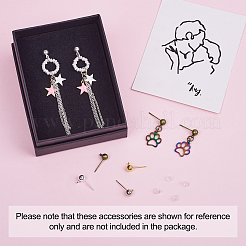 Фурнитура для сережек-гвоздиков с шариками из латуни KK-CD0001-04