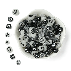 200 шт. непрозрачные черные акриловые бусины&nbsp;MACR-FS0001-86