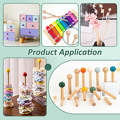 Необработанные круглые деревянные щепки&nbsp;WOOD-WH0050-060