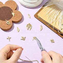 10 шт. 10 стиля латунные подвески с микропаве и кубическим цирконием&nbsp;KK-CJ0003-74