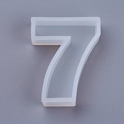 DIY Silicone Molds, Resin Casting Molds, For UV Resin, Epoxy Resin Jewelry Pendants Making, Number, Num.7, 43x34x10mm