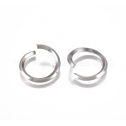 Anillos de salto de 304 acero inoxidable, anillos del salto abiertos, anillo redondo, color acero inoxidable, 10 calibre, 21x2.5mm, diámetro interior: 16 mm