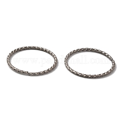 304 anello di torsione con anelli di salto aperti in acciaio inossidabile, colore acciaio inossidabile, 20.6x1.1mm, diametro interno: 18mm