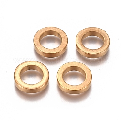 304 из нержавеющей стали бусы, кольцо, золотые, 10x2 мм, отверстие : 6.5 мм