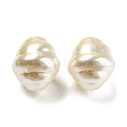 Perla imitazione perla in plastica ABS, bicono, beige, 24.5x21mm, Foro: 2.6 mm, circa 110pcs/500g