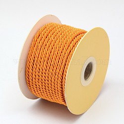 Hilos de nylon, cuerdas de milán / cuerdas retorcidas, naranja, 3mm, alrededor de 21.87 yarda (20 m) / rollo