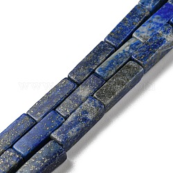 Chapelets de perles en lapis-lazuli naturel, rectangle, 13~14x4~5x4~5mm, Trou: 0.7mm, Environ 29 pcs/chapelet, 15.28~15.47 pouce (38.8~39.3 cm)