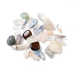 Природные и синтетические смешанные драгоценный камень бисер, нет отверстий / незавершенного, разнообразные, смешанные окрашенные и неокрашенные, 12~58x7~43x2~24 мм