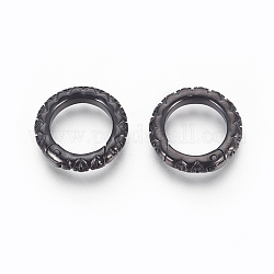 304 acero inoxidable anillos de la puerta de primavera, o anillos, gunmetal, 21.5x3.5mm, diámetro interior: 15 mm